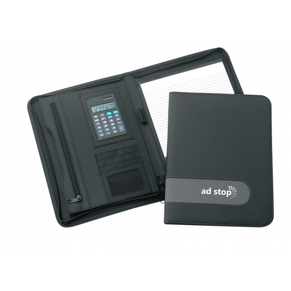 Compendium File Conrad Zippered 3 Ring Compendium | Branded A4 Business Folder ...