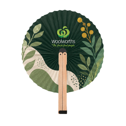 Shaped Wooden Paper Fan