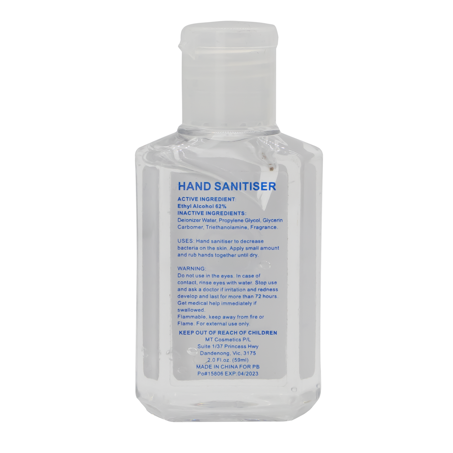 Lemon Scented 60ml Hand Sanitiser Gel