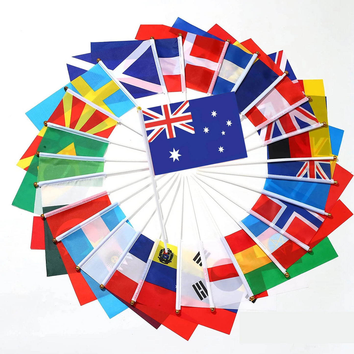 Polyester Handheld Flag with Pole