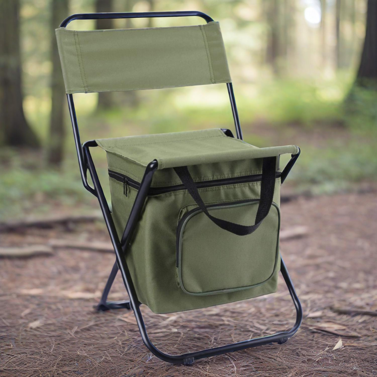 HYDE Foldable Camping Chair with Cooler Bag
