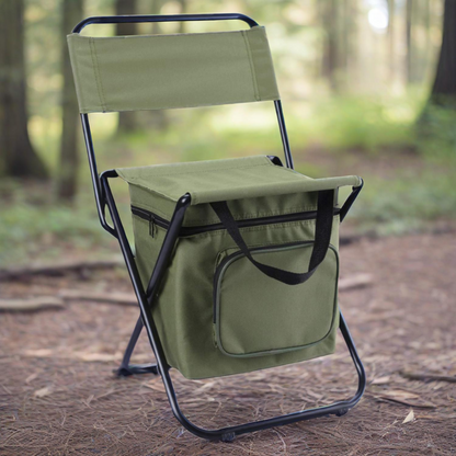 HYDE Foldable Camping Chair with Cooler Bag