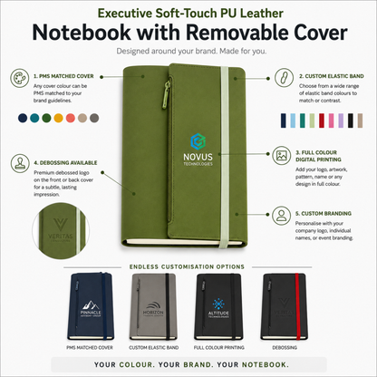 Executive Soft-Touch PU Leather Notebook
