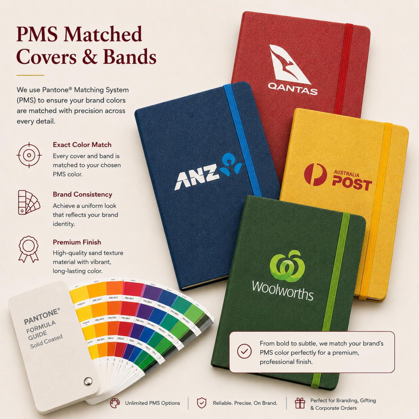 Sandbeach Textured PU Hard Cover Notebook