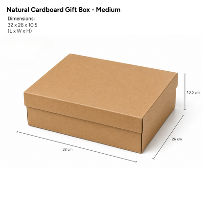 Natural Cardboard Gift Box - Medium