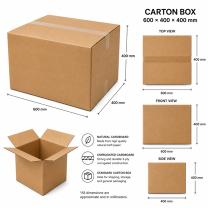 Large Carton Box – 60 × 40 × 40 cm