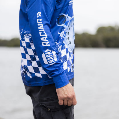 Men's Long Sleeve Polyester Sublimated Fishing Polo