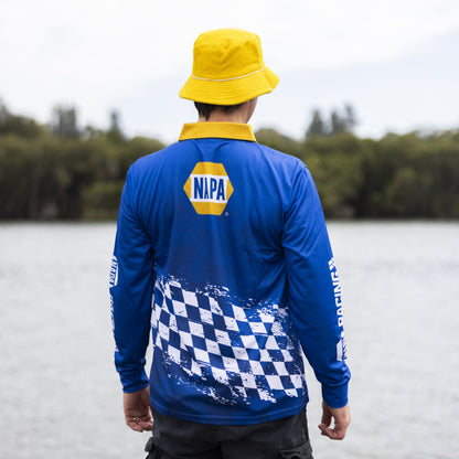Men's Long Sleeve Polyester Sublimated Fishing Polo