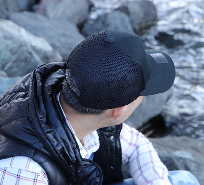 A Frame Cotton Mesh Trucker Cap