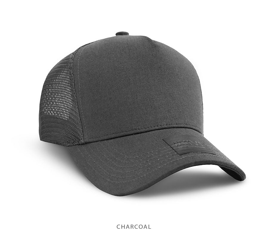 A Frame Cotton Mesh Trucker Cap