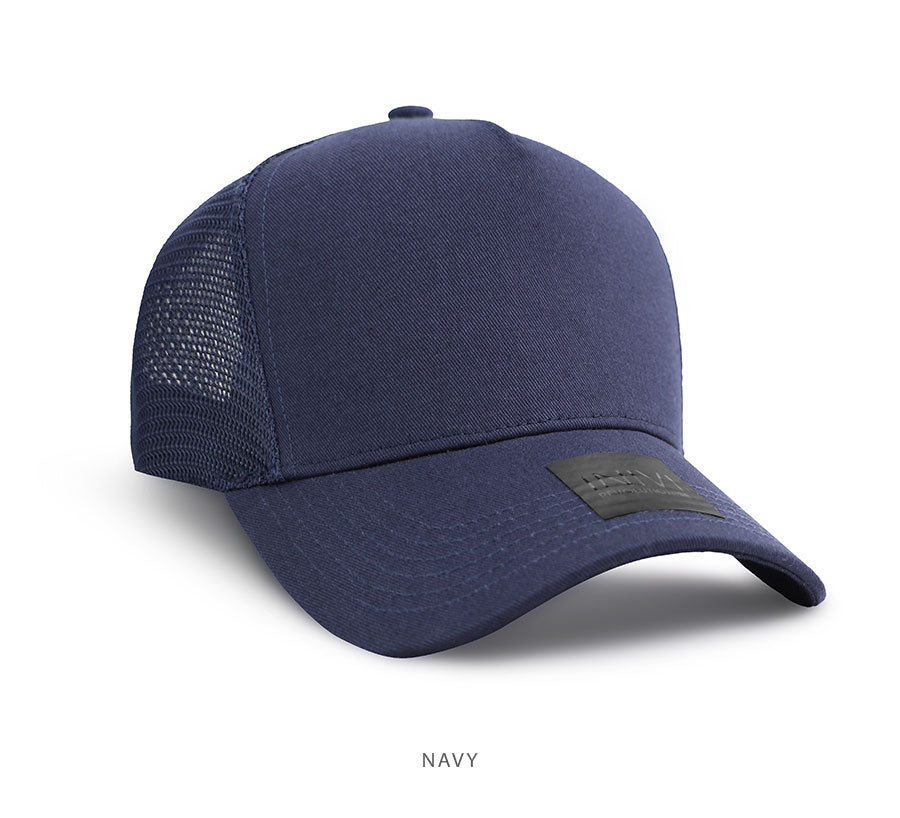 A Frame Cotton Mesh Trucker Cap
