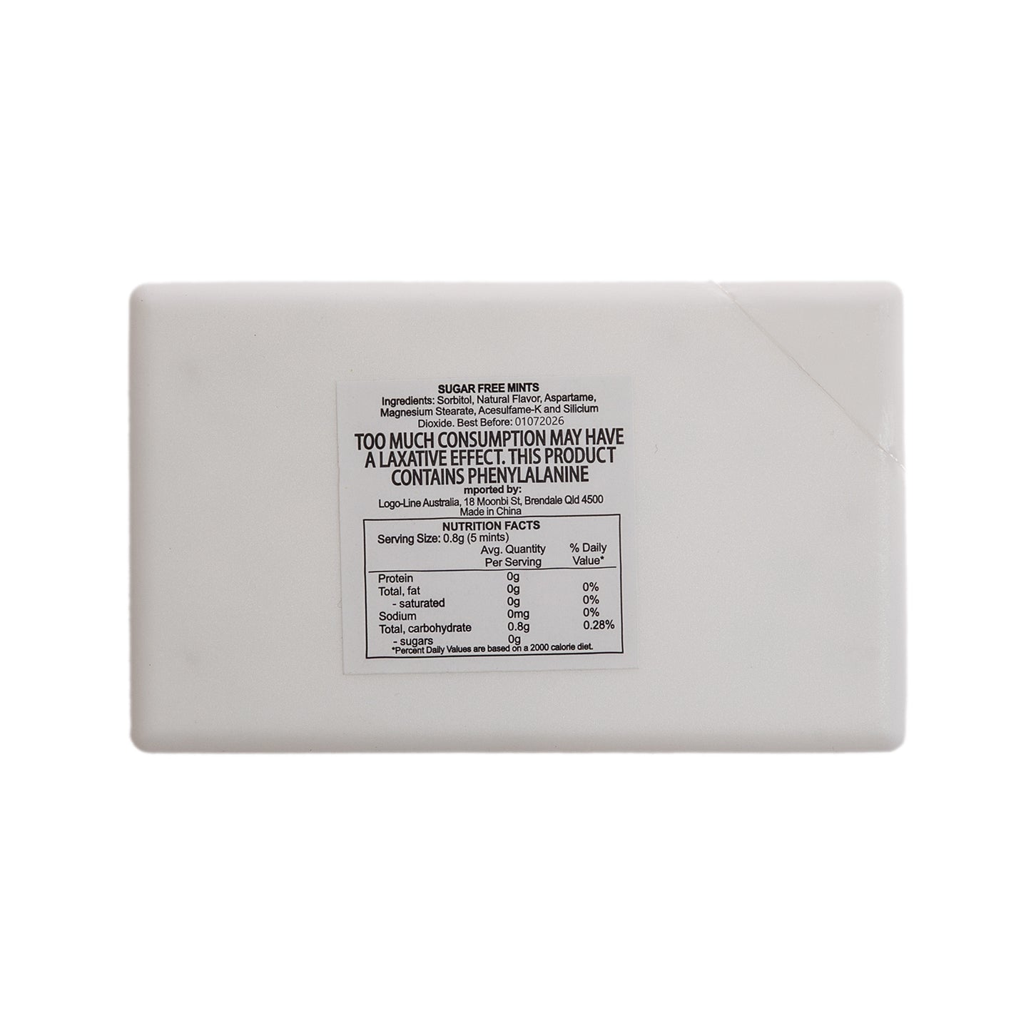 Rectangular Sugar Free Breath Mints