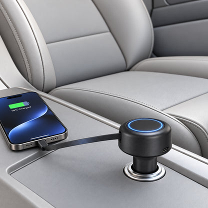 Custom Turbo 20W Retractable Car Charger