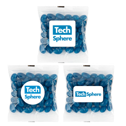 Corporate Colour Mini Jelly Beans in 50 Gram Cello Bag
