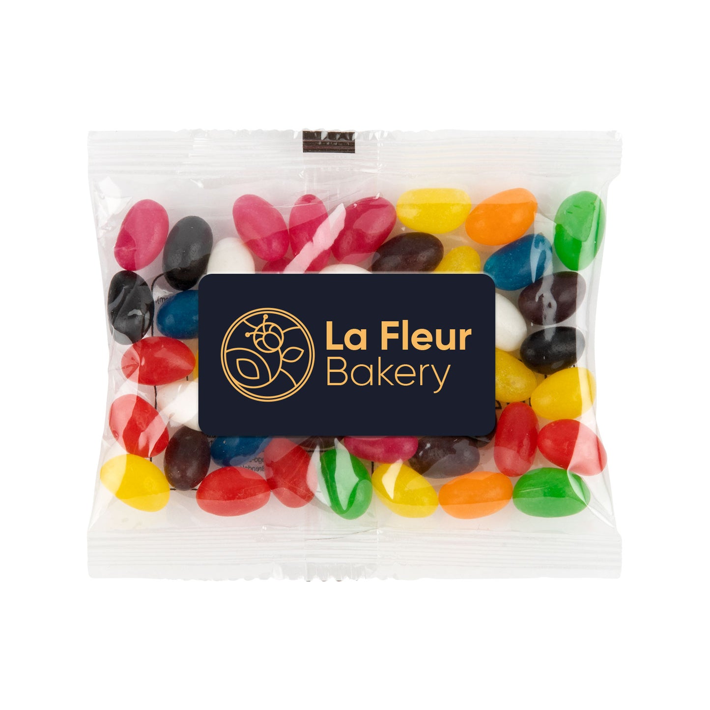 Assorted Colour Mini Jelly Beans in 50 Gram Cello Bag