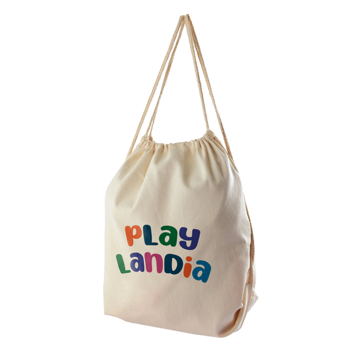 Custom Calico Drawstring Library Backpack