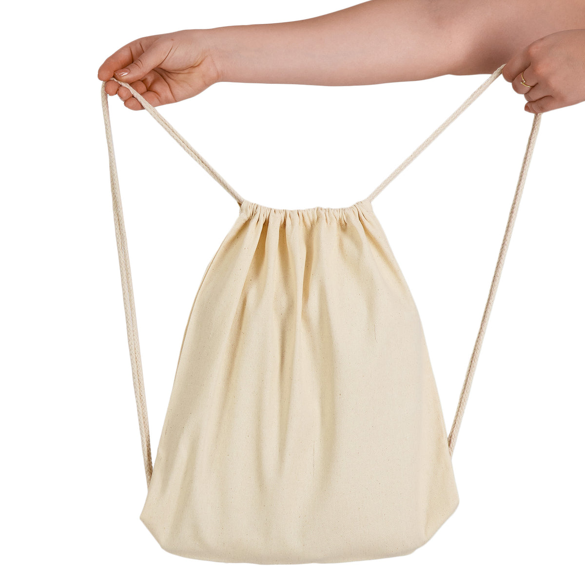 Custom Calico Drawstring Library Backpack