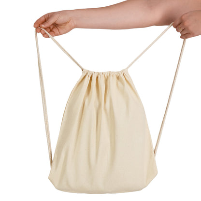 Custom Calico Drawstring Library Backpack