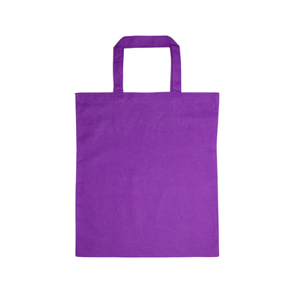 Coloured Cotton Short Handle Tote Bag