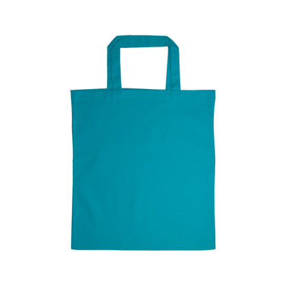 Coloured Cotton Short Handle Tote Bag