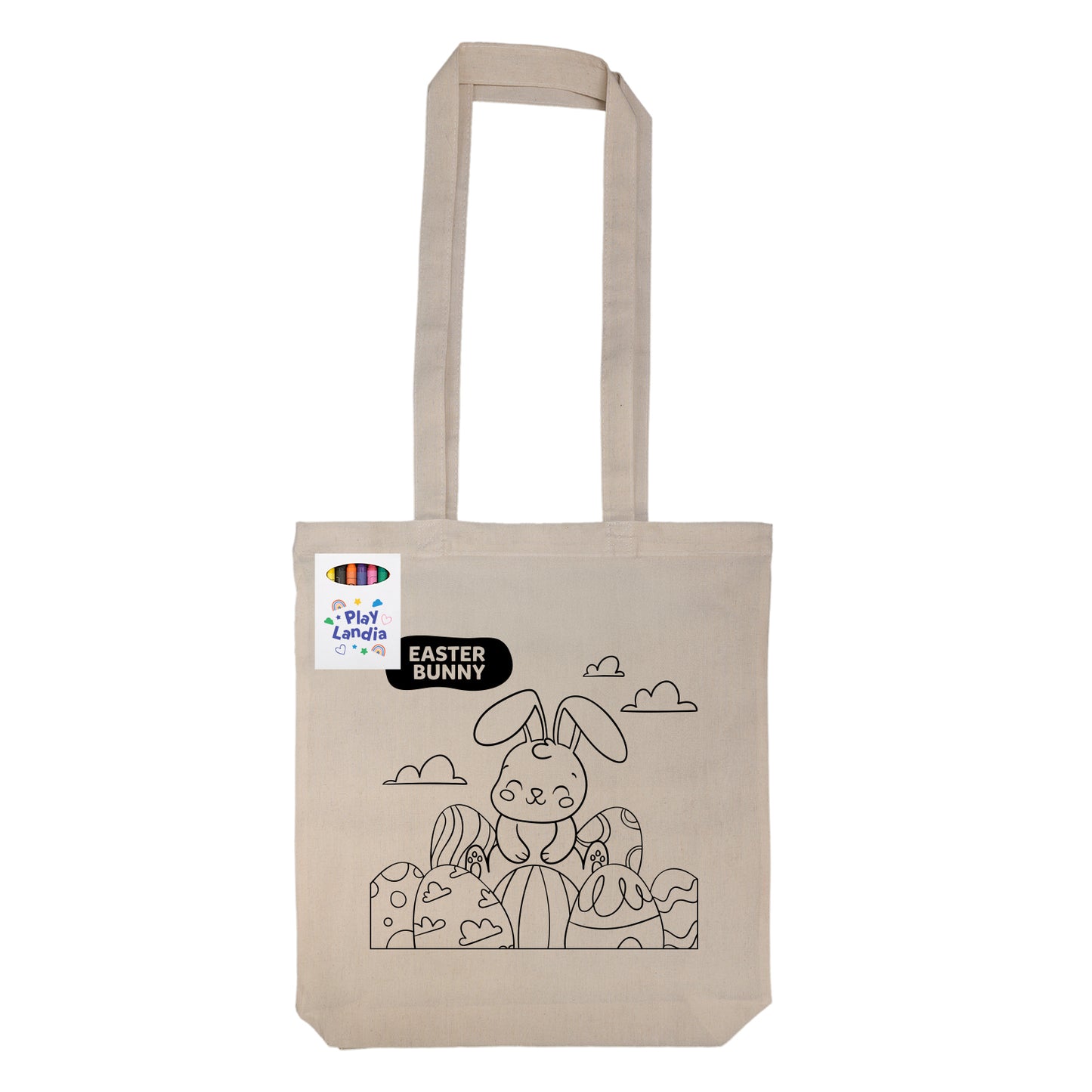 Get Crafty Folding Calico Bag and Crayons