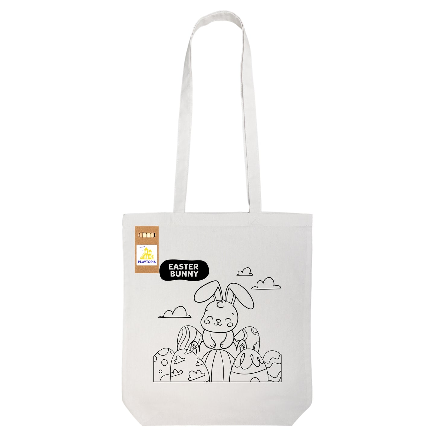 Colouring Long Handle Cotton Bag & Pencils