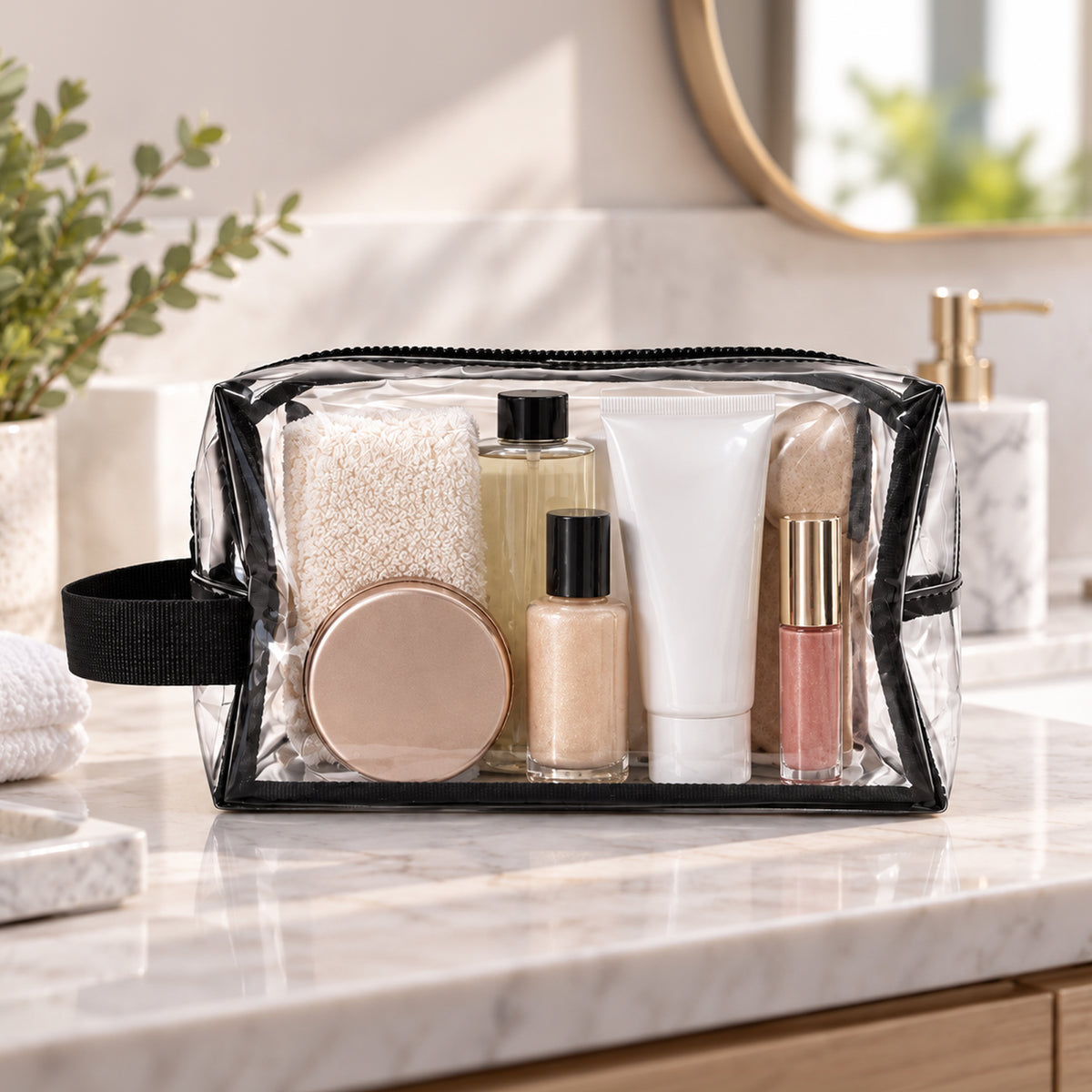 Custom Laynie Clear Cosmetic Bag
