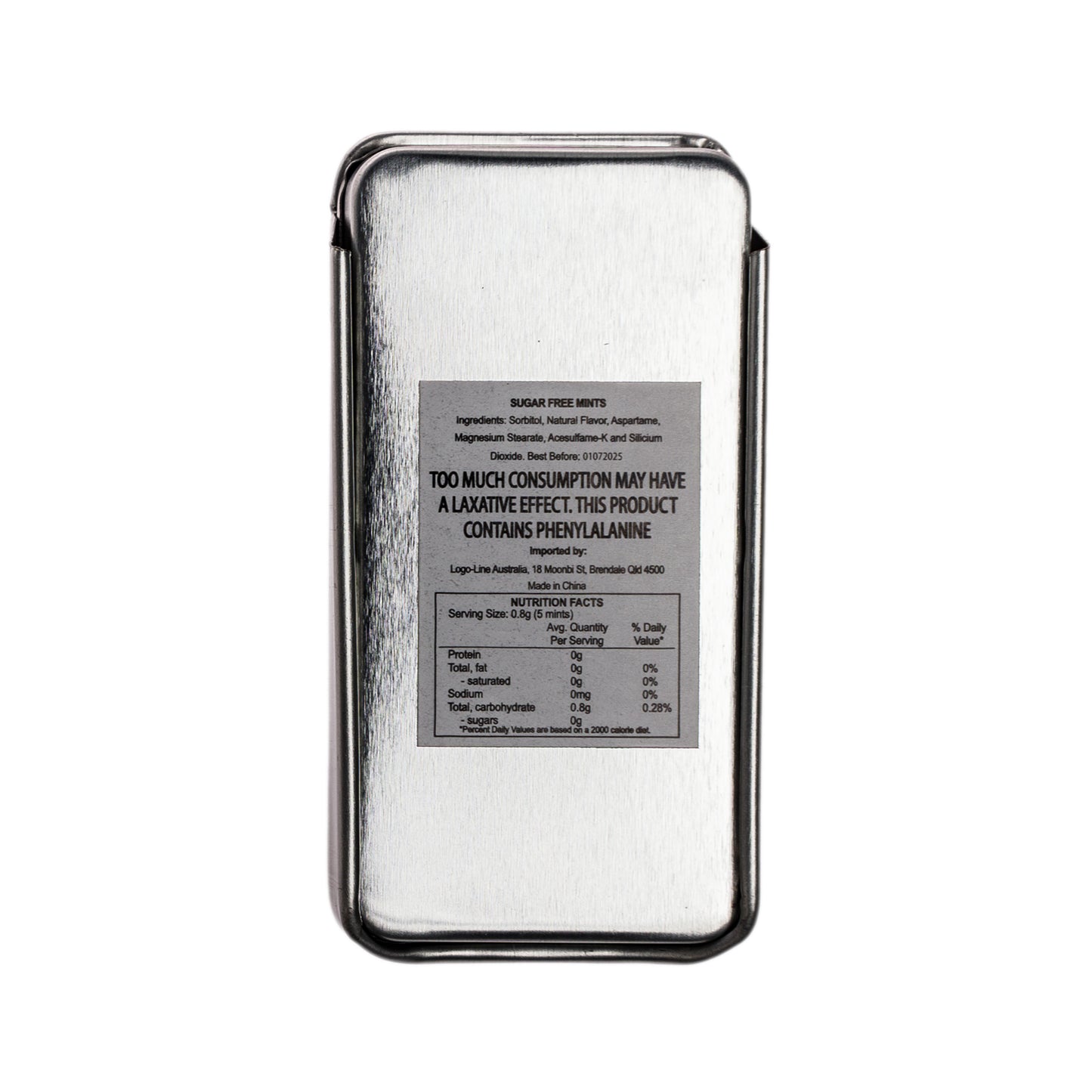 Sugar Free Breath Mints in Slider Tin
