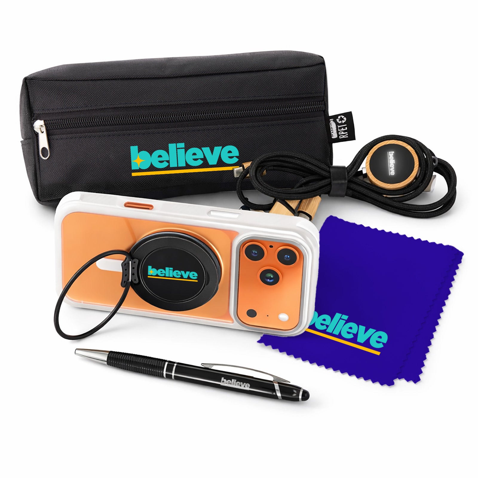 Branded Tech Accessory Kit | Corporate Charging Cable Set – Campbell ID