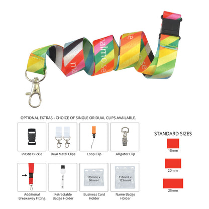 Azure Sublimated Lanyard
