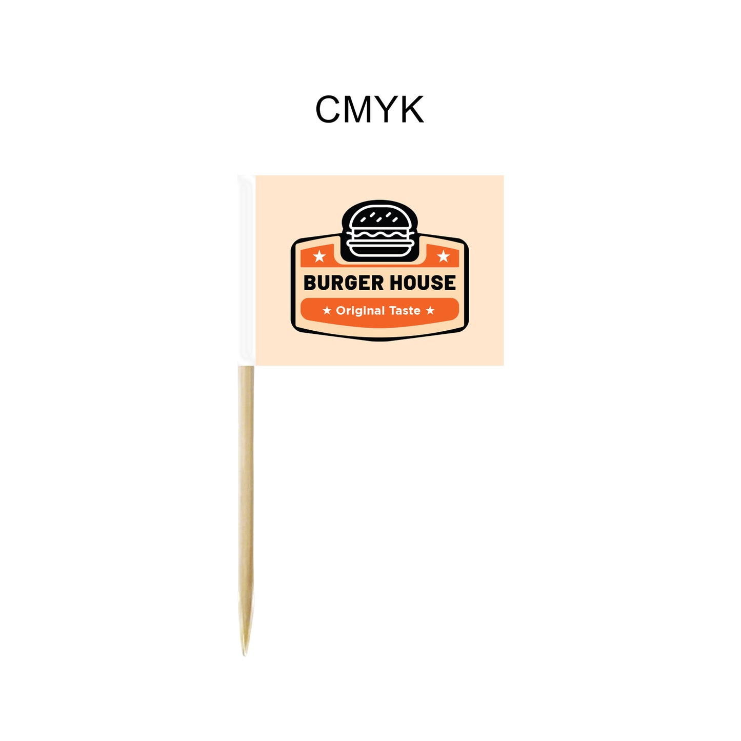 Pack of 100 Custom Food Toothpick Flags