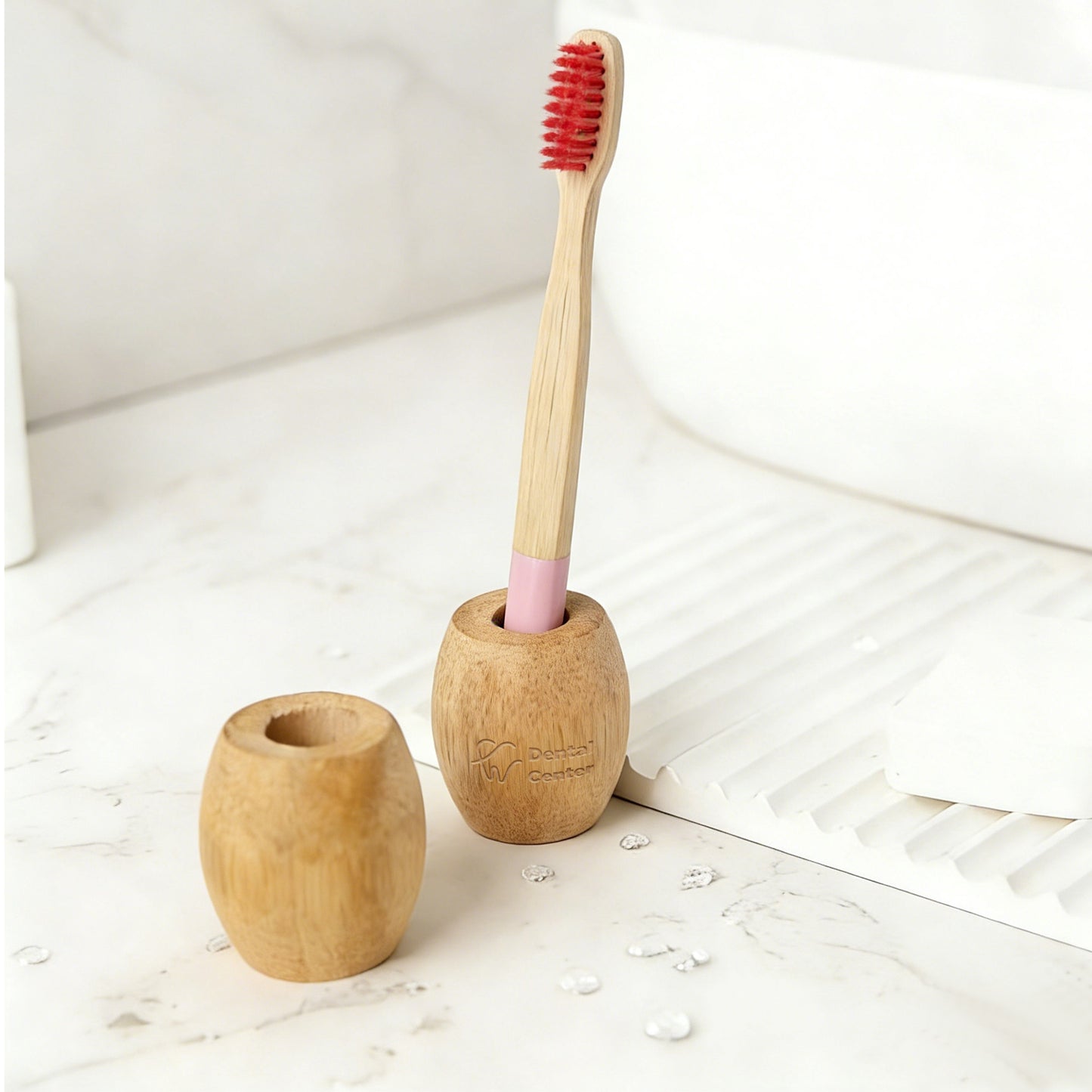 Bamboo Toothbrush Stand