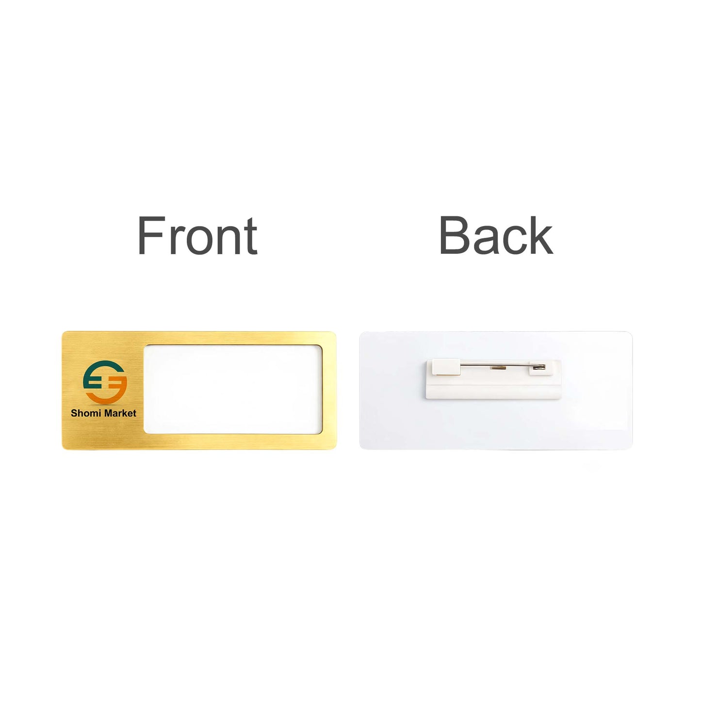 Reusable Metal Name Badge