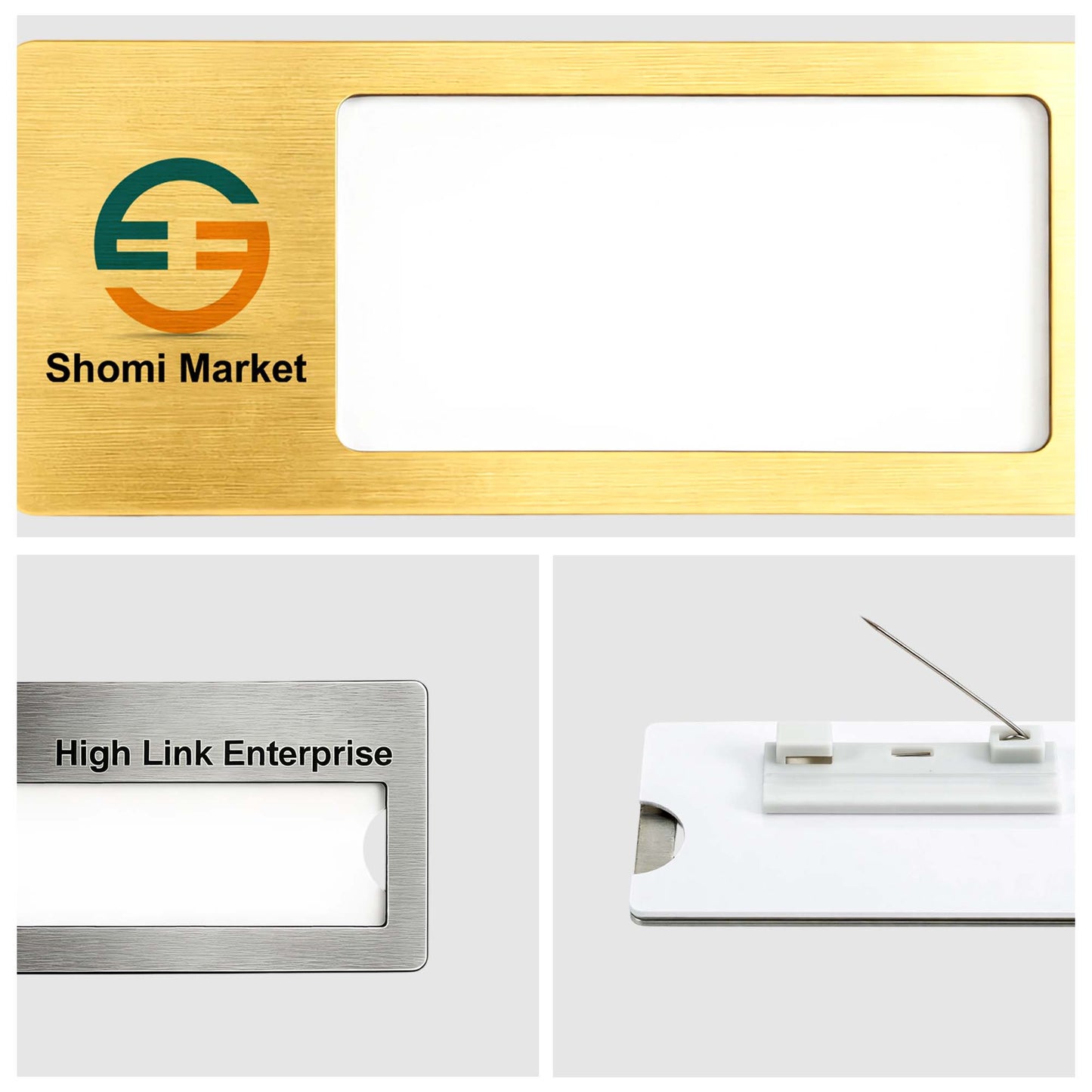 Reusable Metal Name Badge