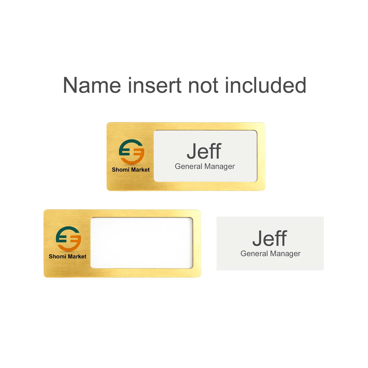 Reusable Metal Name Badge