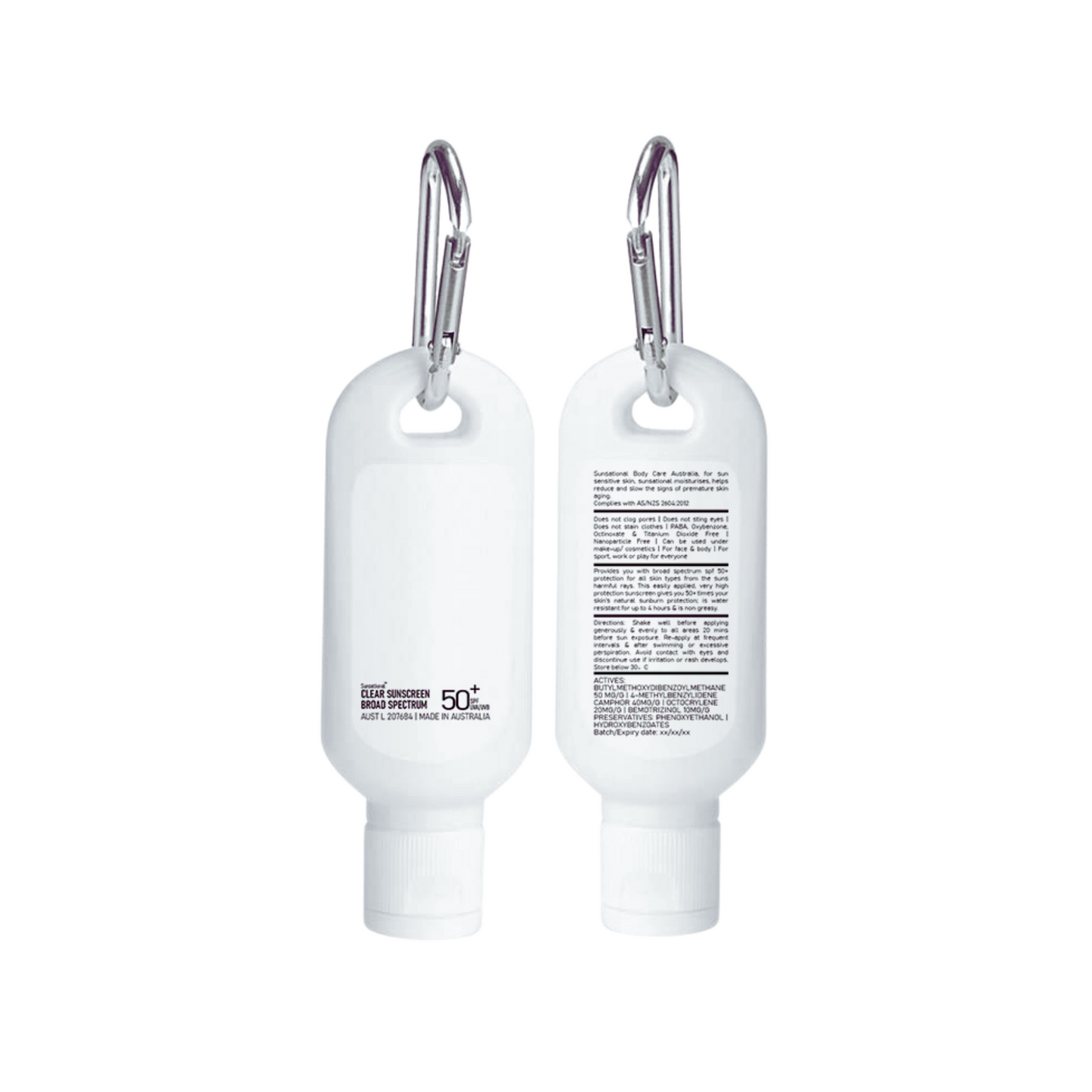 SPF50 Sunscreen Lotion With Carabiner - 30ml