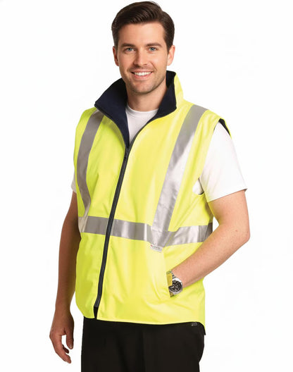 HI-VIS REVERSIBLE SAFETY VEST WITH 3M TAPES