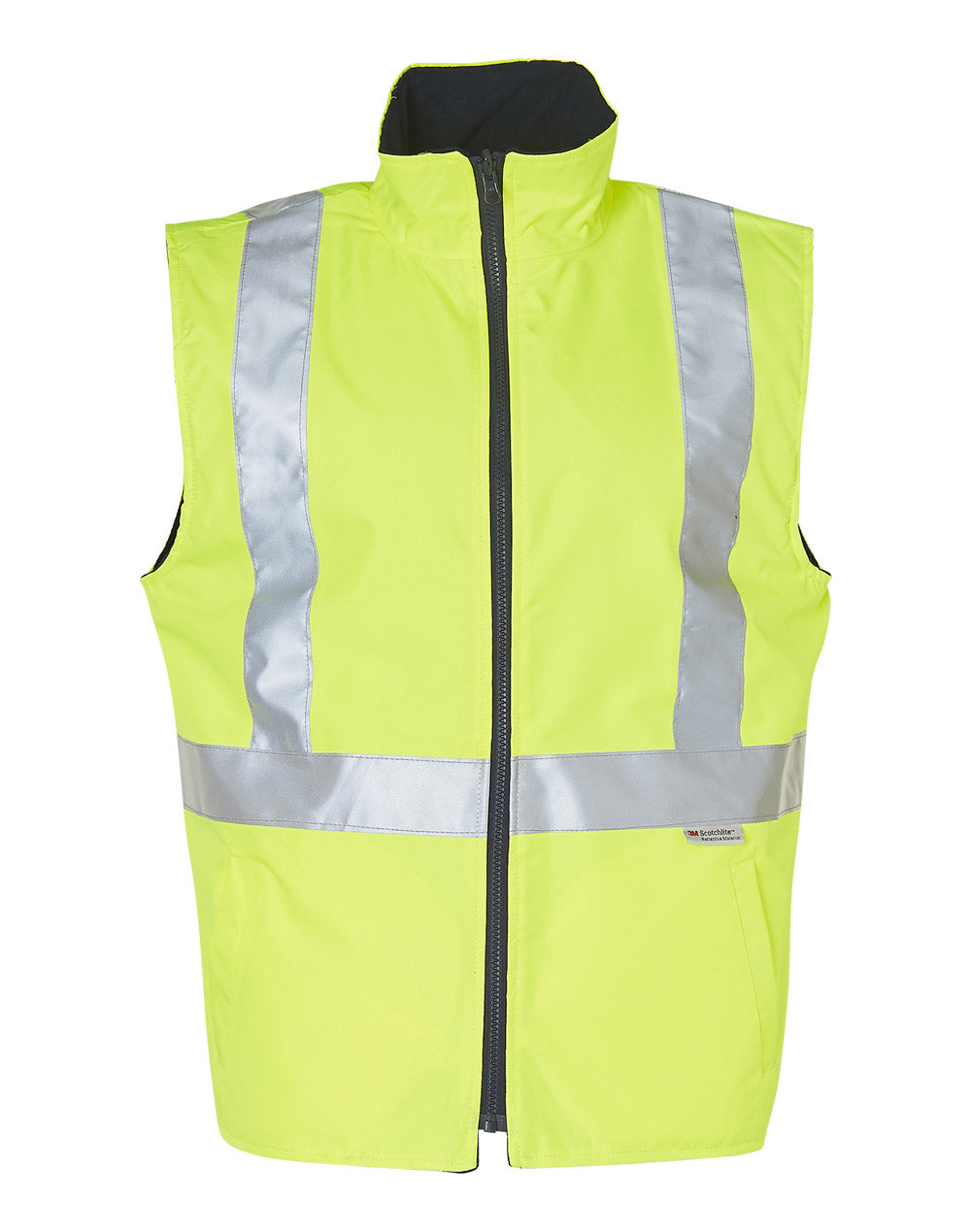 HI-VIS REVERSIBLE SAFETY VEST WITH 3M TAPES
