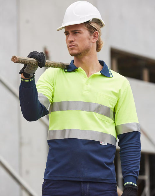Men’s TrueDry® Safety Long Sleeves Polo with 3M Reflective Tape
