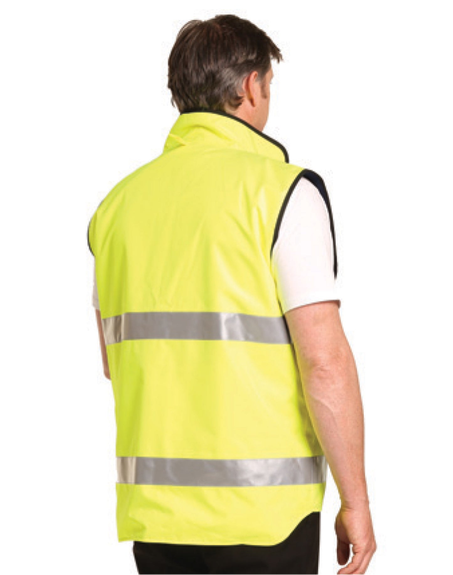 High Visibility Reversible Mandarine Collar Safety Vest