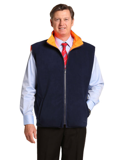 High Visibility Reversible Mandarine Collar Safety Vest