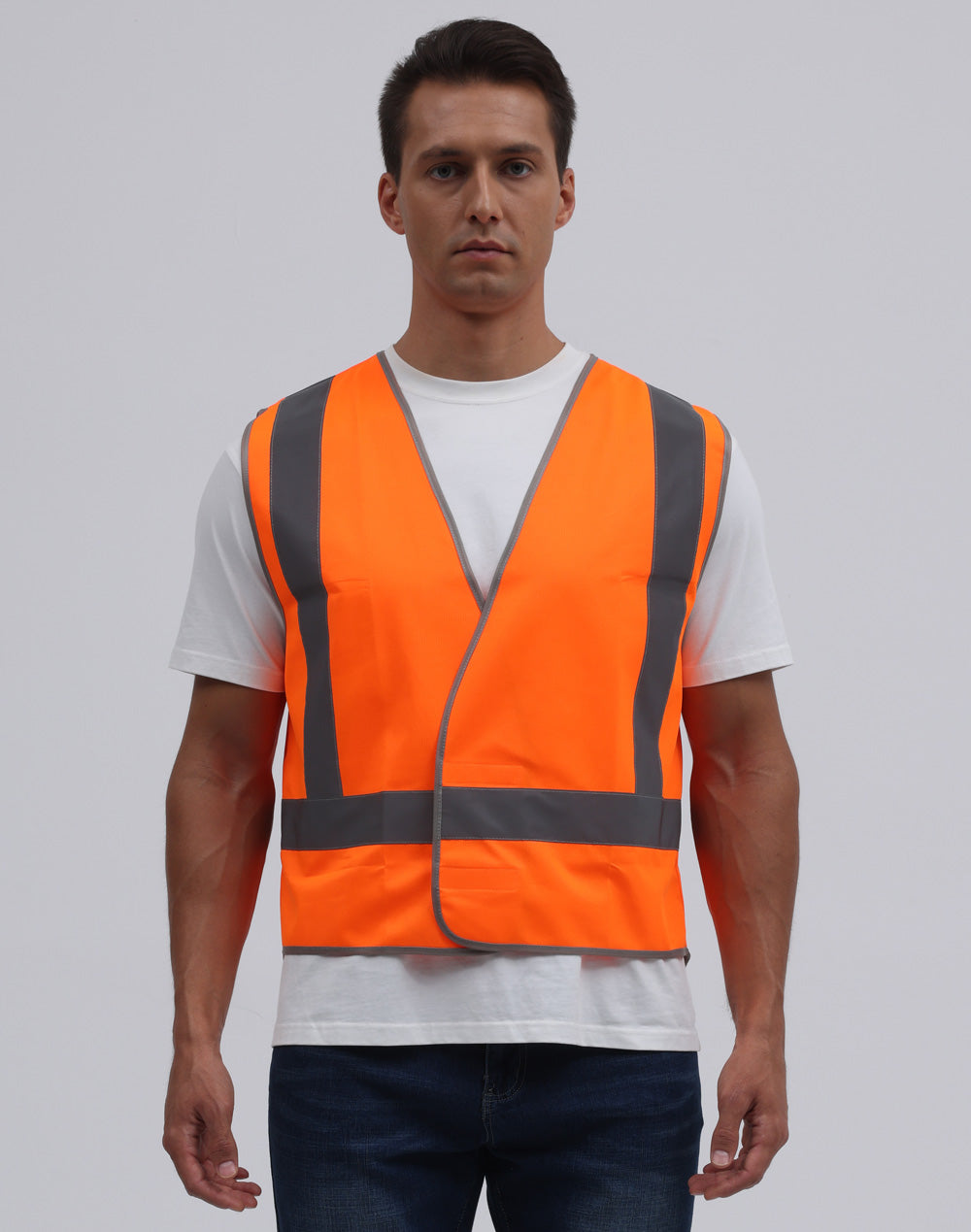 HI-VIS X BACK SAFETY VEST WITH TAIL