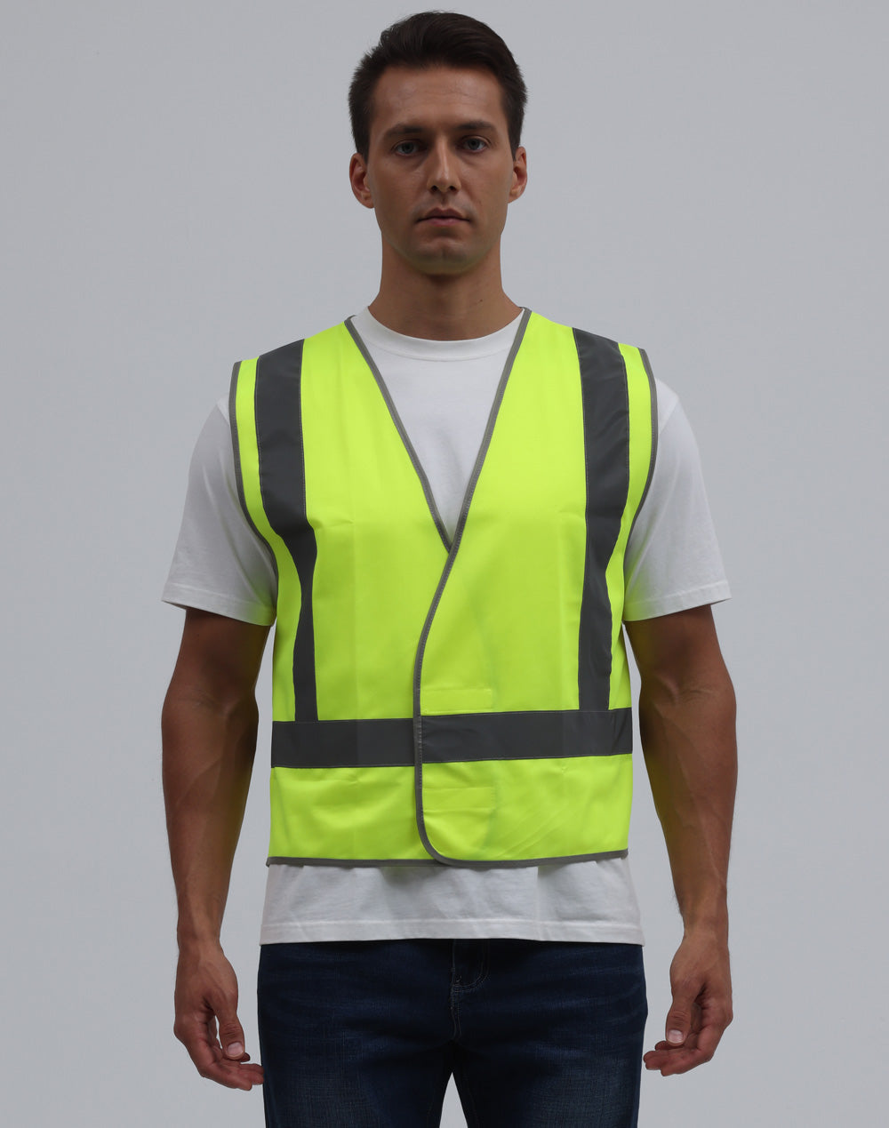 HI-VIS X BACK SAFETY VEST WITH TAIL