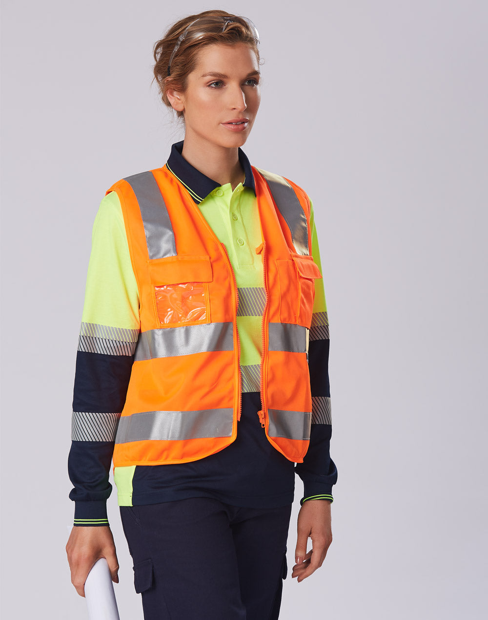 UNISEX TRUEDRY® BIOMOTION SEGMENTED LS SAFETY POLO