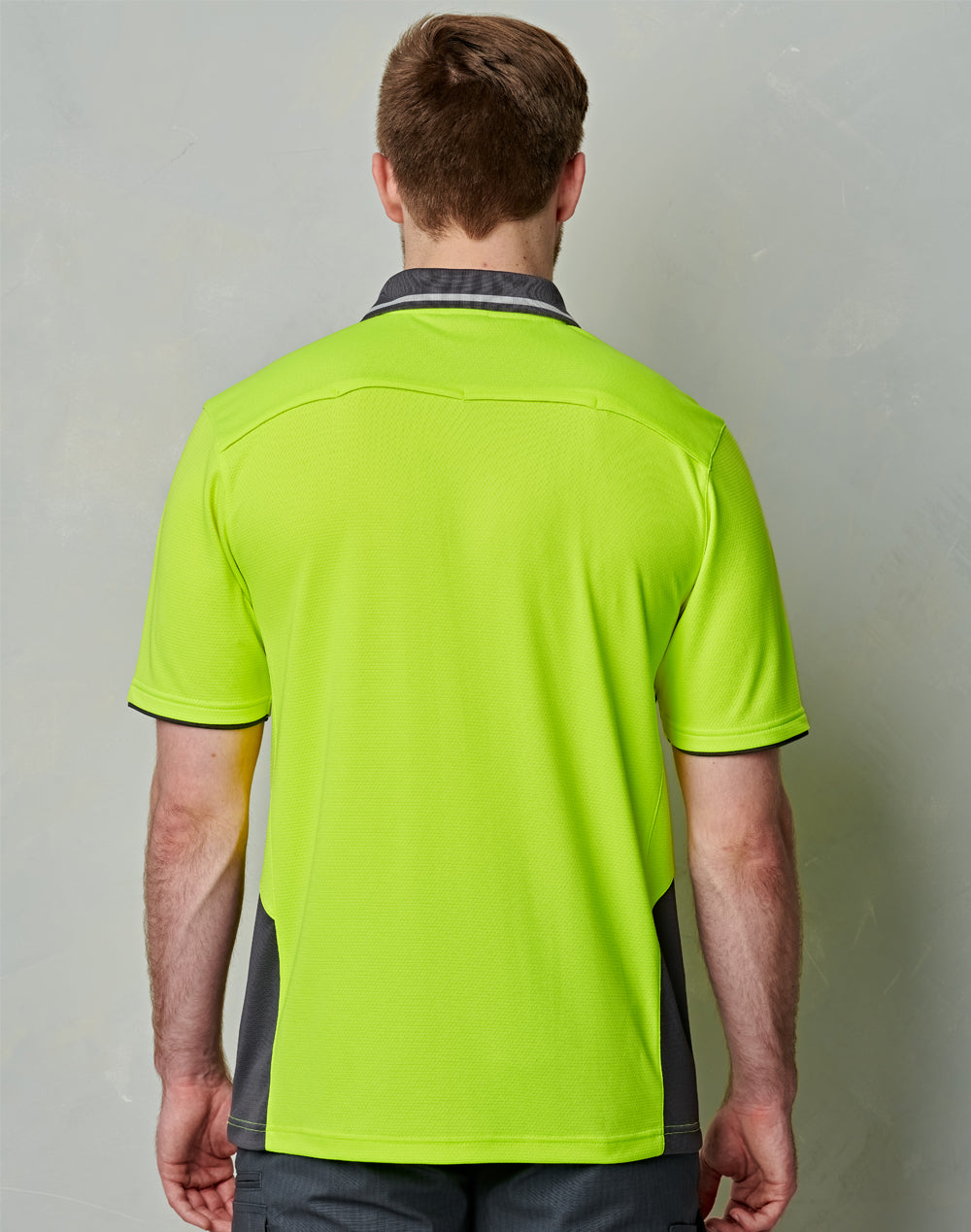 UNISEX HI-VIS BAMBOO CHARCOAL VENTED SS POLO