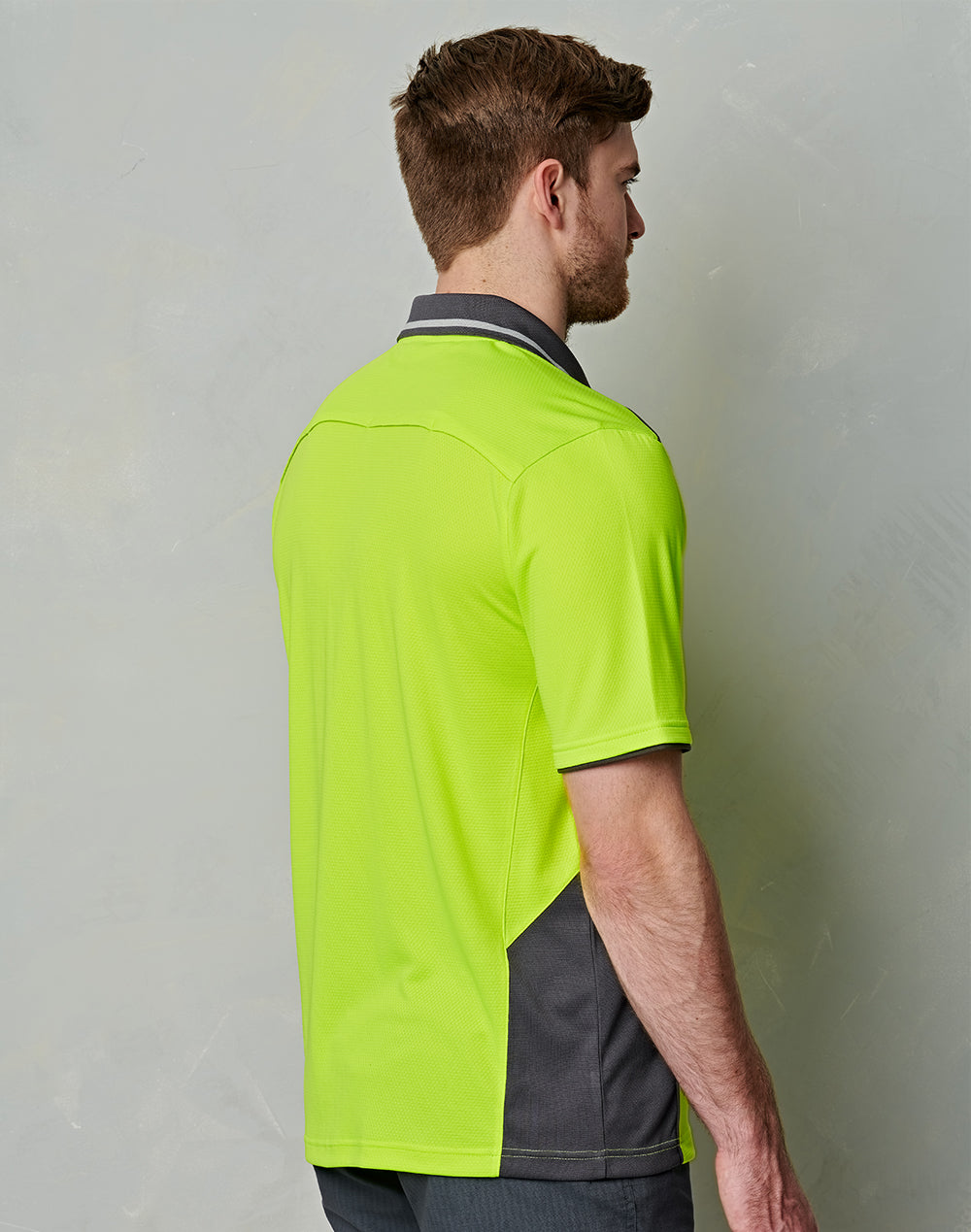 UNISEX HI-VIS BAMBOO CHARCOAL VENTED SS POLO
