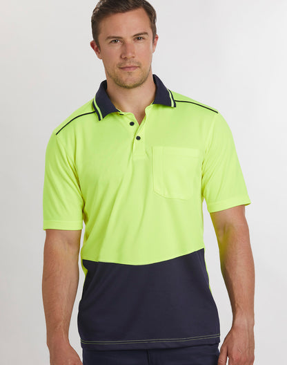 UNISEX HI-VIS BAMBOO CHARCOAL SS POLO