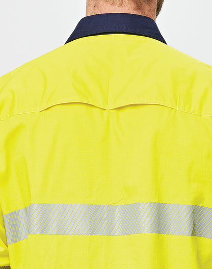 UNISEX HI VIS COOL-BREEZE SAFETY LS SHIRT (SEGMENTED TAPE)