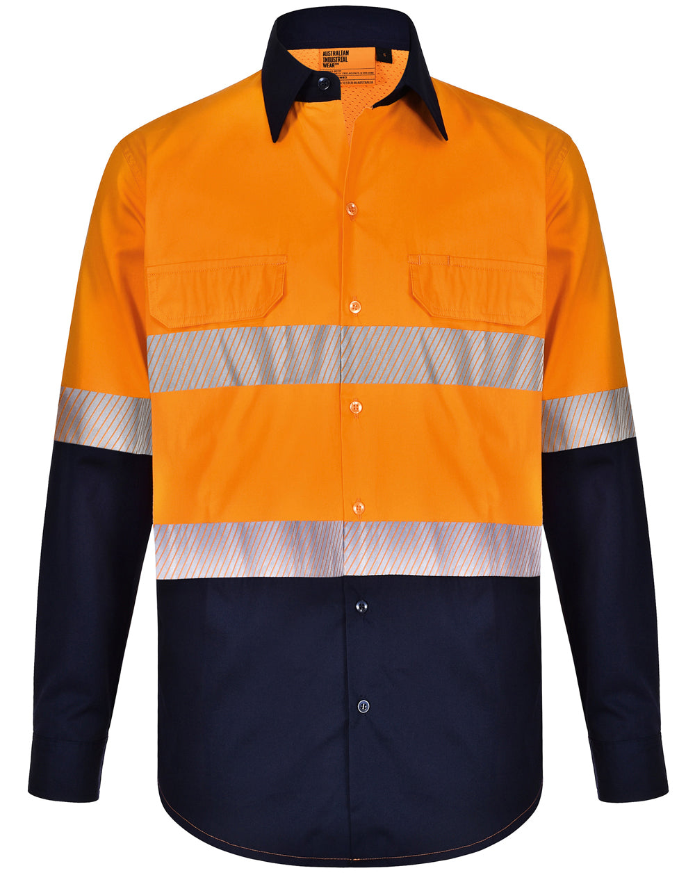 UNISEX HI VIS COOL-BREEZE SAFETY LS SHIRT (SEGMENTED TAPE)
