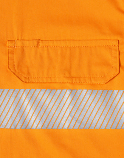 UNISEX HI VIS COOL-BREEZE SAFETY LS SHIRT (SEGMENTED TAPE)